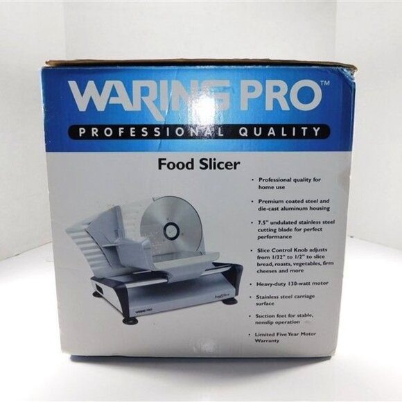 41/806 Waring Pro Professional Quality Food Slicer F5150 16 x 6 x 10 1/2 box 18 - Picture 11 of 13